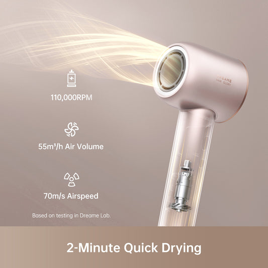 Dreame Glory Pro Hair Dryer, 2 Mins Fast Drying, 4 temperatures and 2 speeds