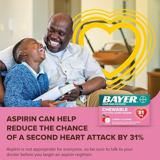 Bayer Aspirin Low Dose 81 mg Chewable Tablets