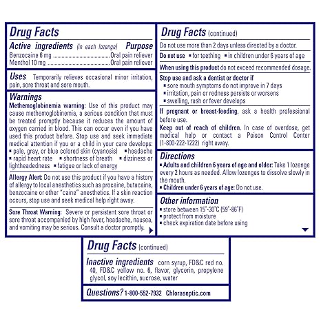 Chloraseptic Sore Throat Lozenges