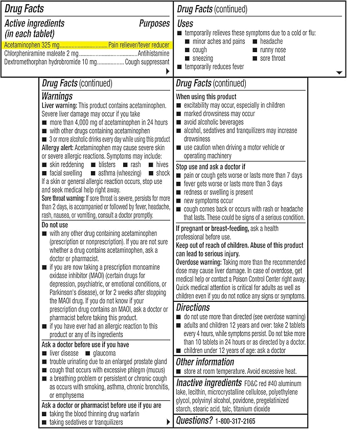 Coricidin Hbp Maximum Strength Flu