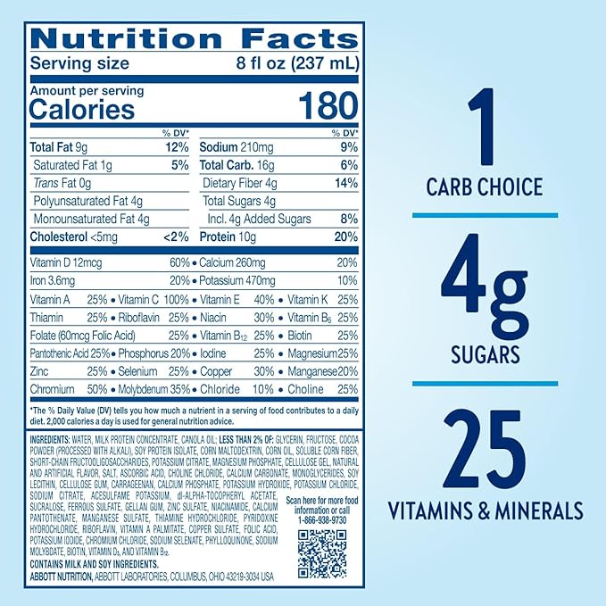 Glucerna Rich Chocolate Nutritional Shake 8-fl-oz Bottle 24 Count