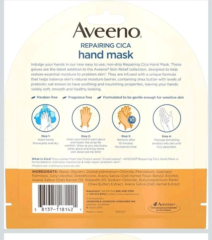 AVEENO REPAIRING CICA HAND MASK
