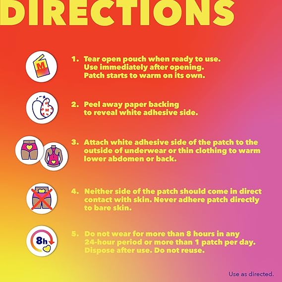 Midol Heat Vibes Menstrual Pain Relief Patches