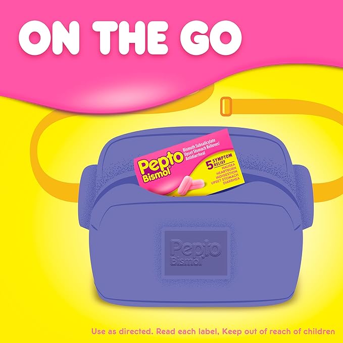 Pepto Bismol Caplets, Upset Stomach Relief, Nausea Relief