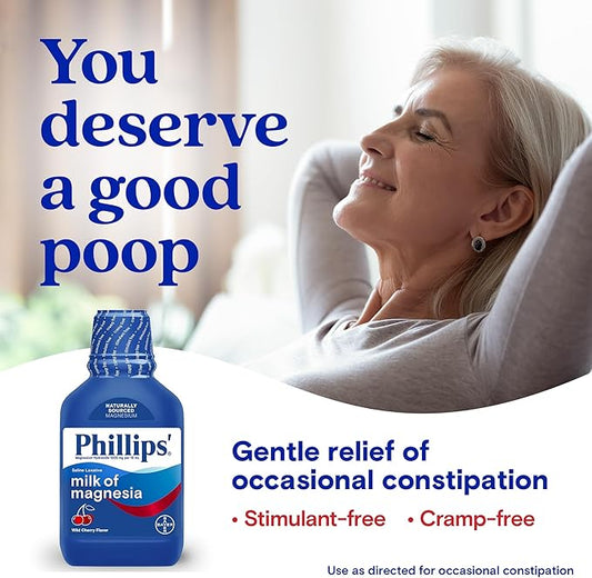 Phillips’ Milk of Magnesia Liquid Laxative, Wild Cherry Flavor