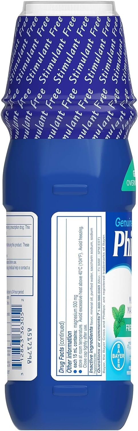 Phillips' Milk of Magnesia Laxative, Fresh Mint