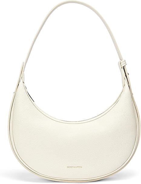 BOSTANTEN Crescent Shoulder Bag Vegan Leather Purses for Women Trendy Crossbody Clutch Hobo Handbag Adjustable Strap