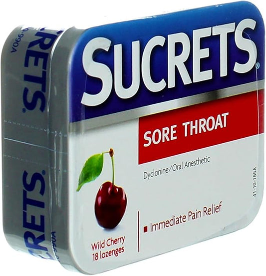 Sucrets Sore Throat Lozenges, Wild Cherry Flavor