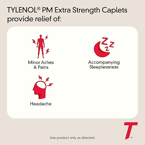 Tylenol PM Extra Strength Nighttime Pain Reliever Sleep Aid Caplets