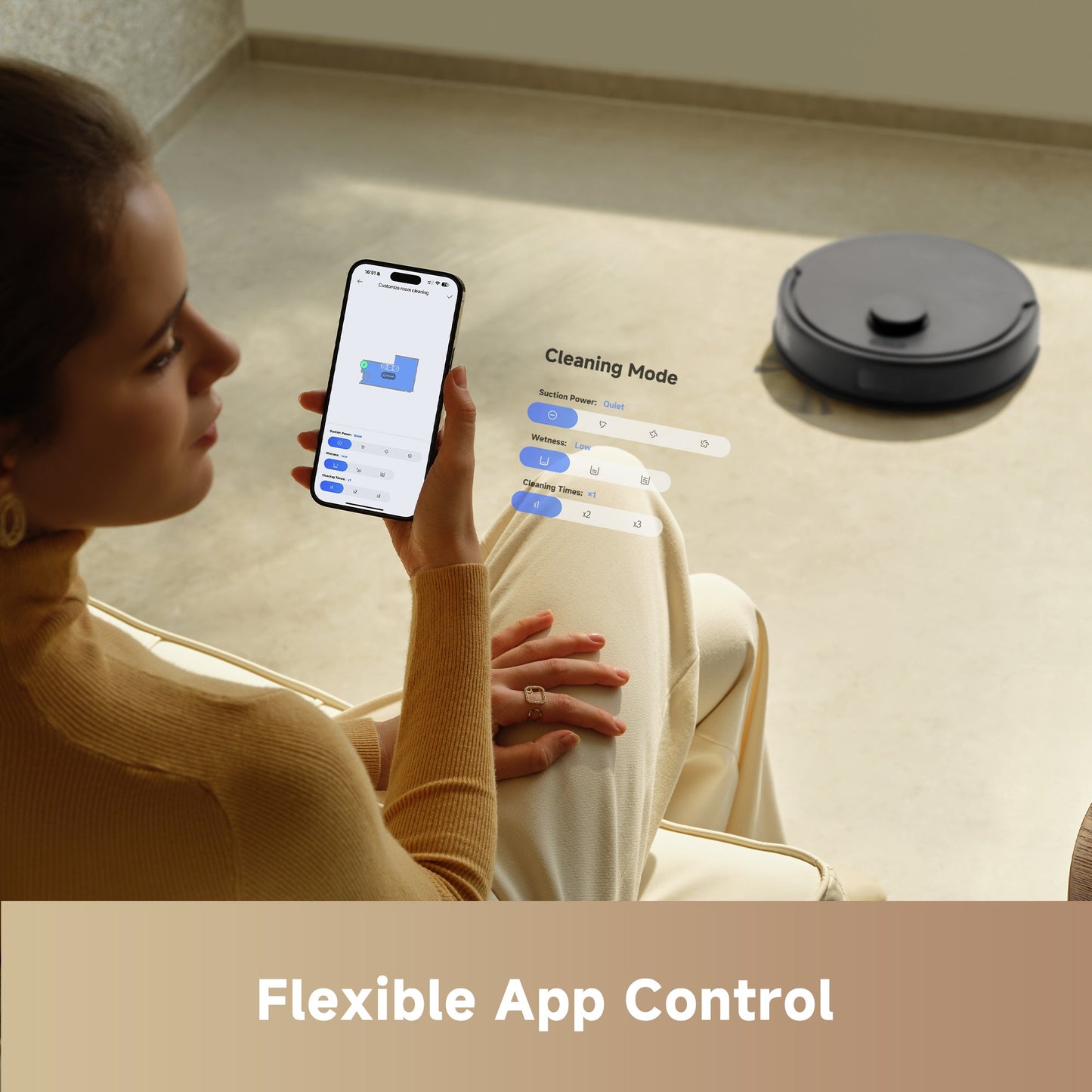 3-in-1 E20 Plus Robot Vacuum and Mop with Smart Technology