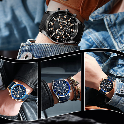 Men's Waterproof Multifunctional Quartz Watch – Stylish & Durable