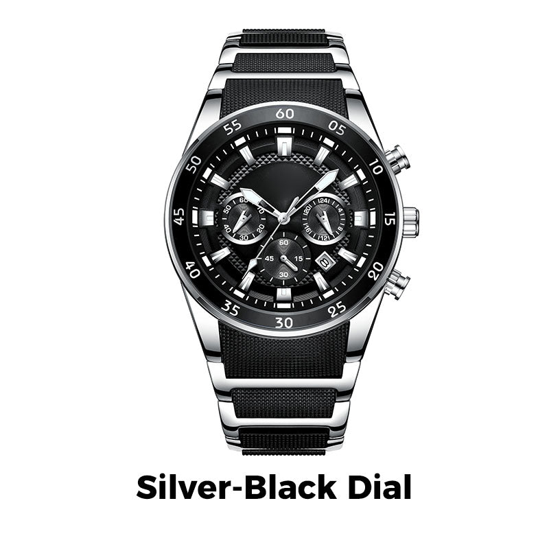 Men's Waterproof Multifunctional Quartz Watch – Stylish & Durable