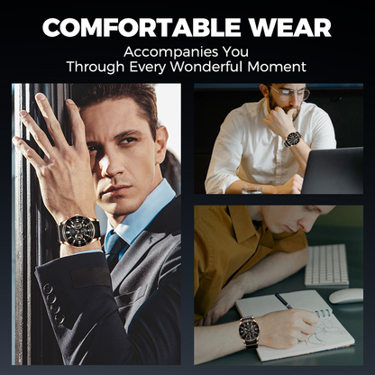 Men's Waterproof Multifunctional Quartz Watch – Stylish & Durable