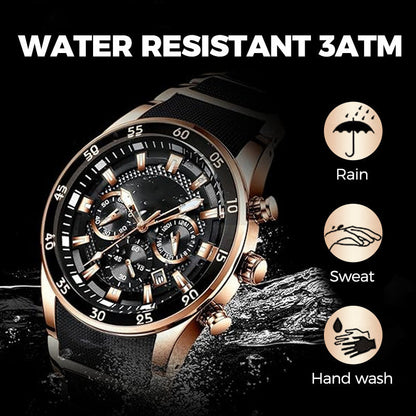 Men's Waterproof Multifunctional Quartz Watch – Stylish & Durable