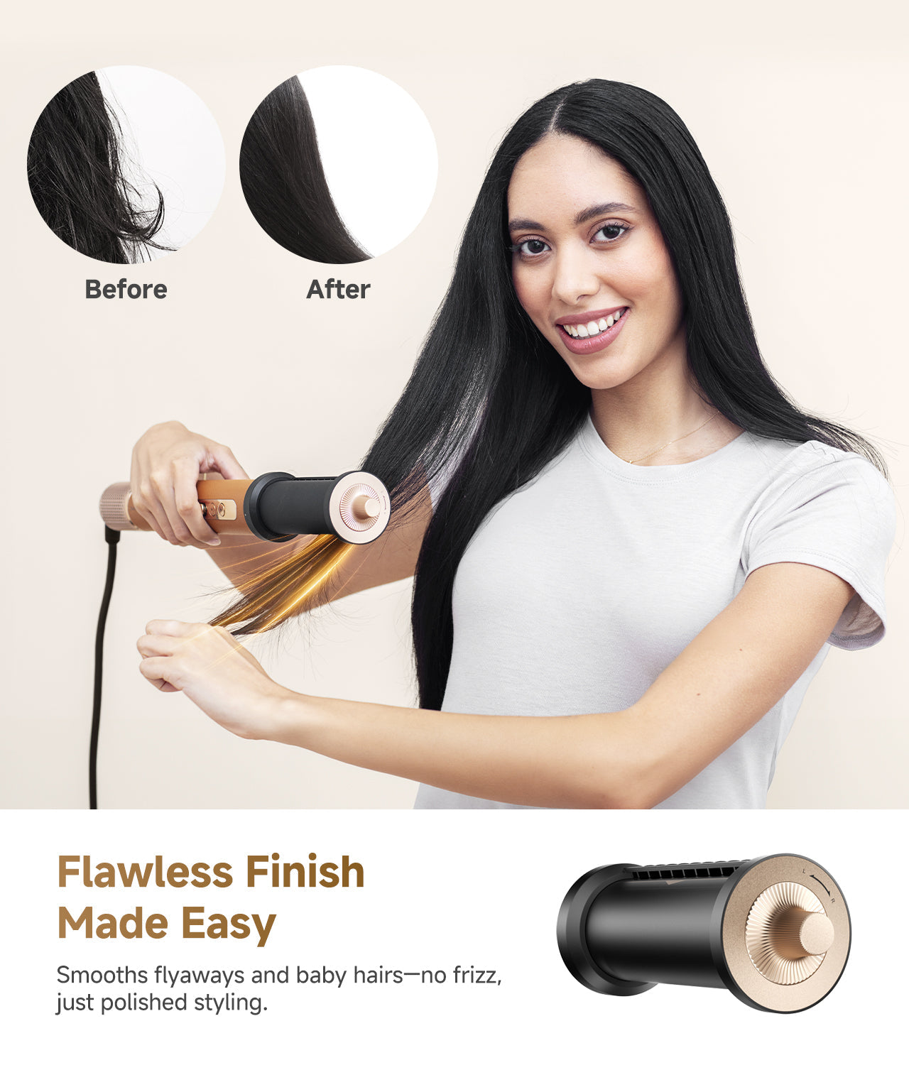 AirStyle Pro Hair Styler-Free Silk Scrunchies x3 and Travel Case x1