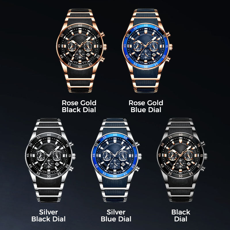 Men's Waterproof Multifunctional Quartz Watch – Stylish & Durable