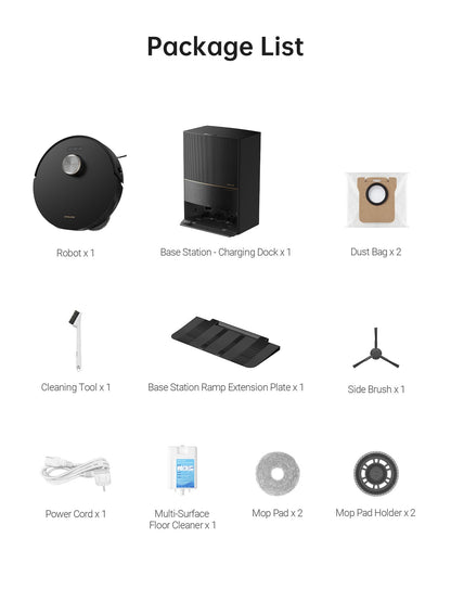 Dreame L30 Ultra Robot Vacuum Cleaning Bundle, 3 Extra Dust Bags