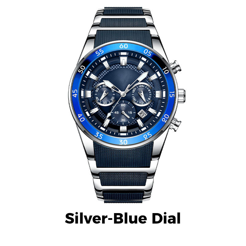 Men's Waterproof Multifunctional Quartz Watch – Stylish & Durable