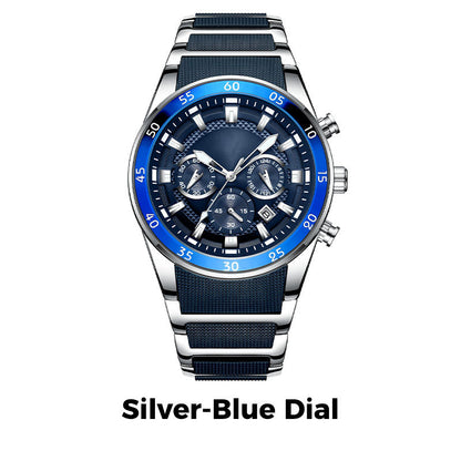 Men's Waterproof Multifunctional Quartz Watch – Stylish & Durable
