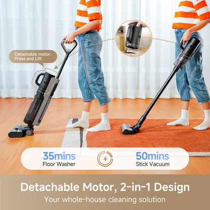 FloorX 302 Combo Floor Cleaner Mop 2-in-1 Cordless Vacuum for Multi-Surface