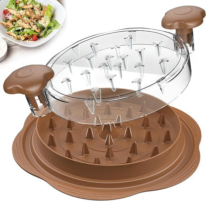 Chicken Shredder Large Chicken Breast Shredder Tool Twist with Brush&Fork