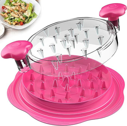 Chicken Shredder Large Chicken Breast Shredder Tool Twist with Brush&Fork