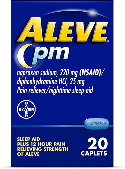 Aleve Pain Relief and Nighttime Sleep Aid Naproxen Sodium Caplets