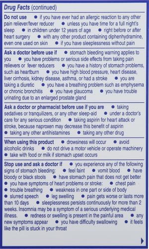 Aleve Pain Relief and Nighttime Sleep Aid Naproxen Sodium Caplets