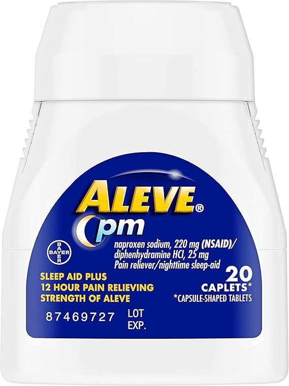 Aleve Pain Relief and Nighttime Sleep Aid Naproxen Sodium Caplets