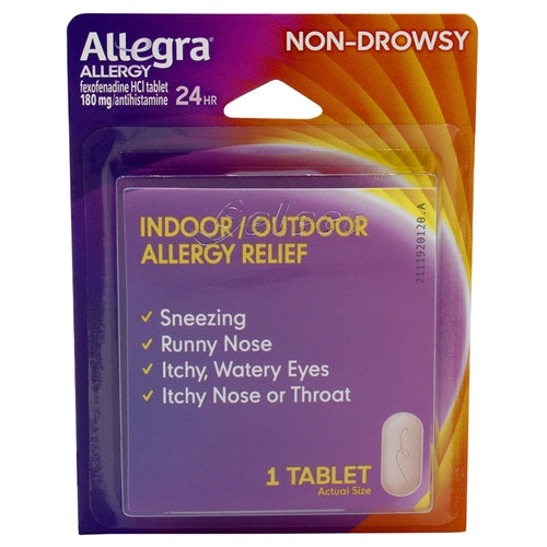 Allegra Adult 24-Hour Allergy Relief Tablets, Non-Drowsy