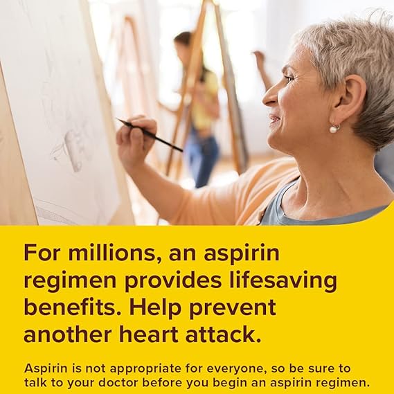 Bayer Aspirin Regimen , 81mg Enteric Coated Tablets, Pain Reliever/Fever Reducer