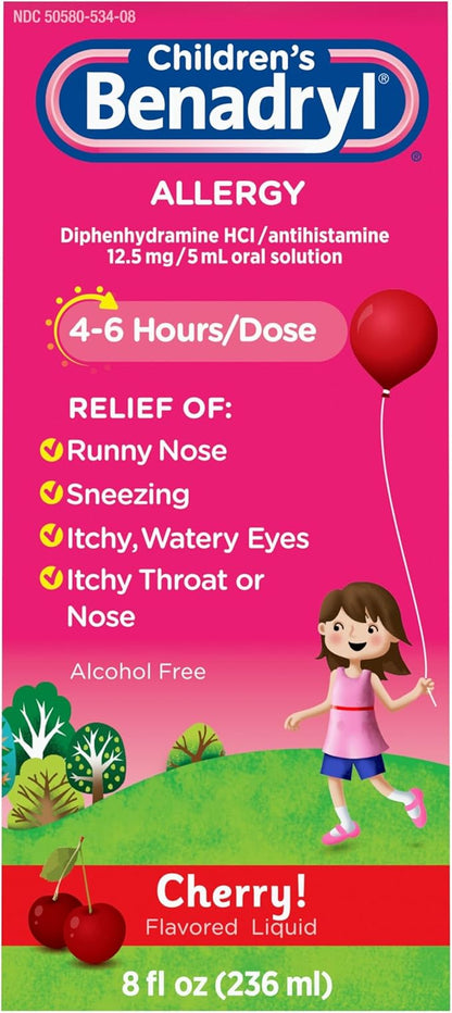 Benadryl Children's Allergy Relief Liquid Medicine