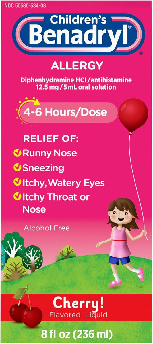 Benadryl Children's Allergy Relief Liquid Medicine