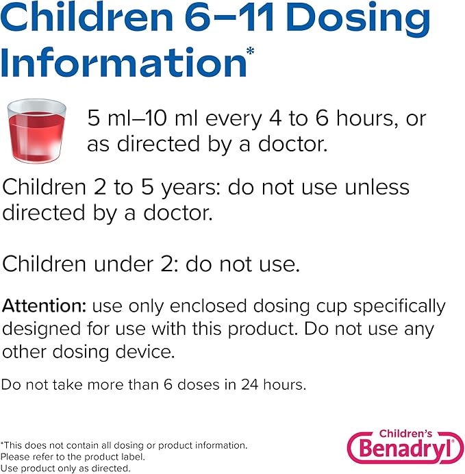 Benadryl Children's Allergy Relief Liquid Medicine