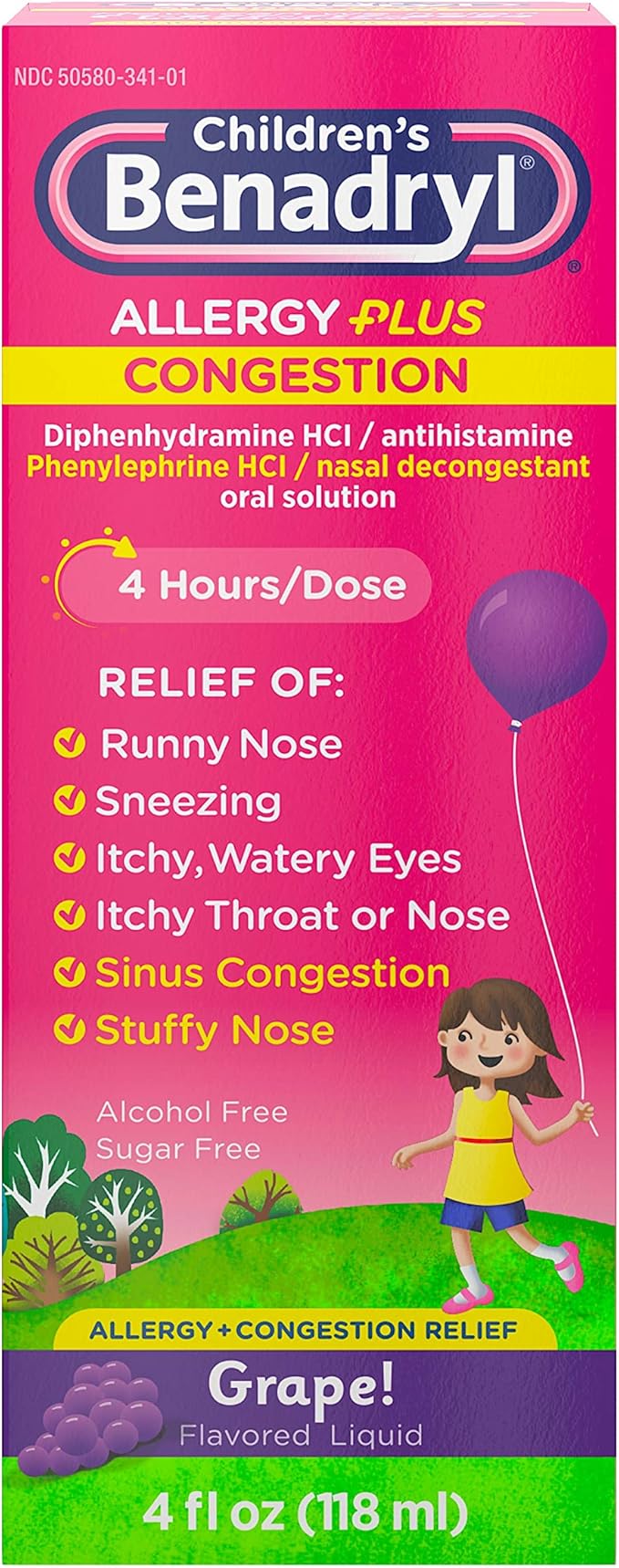 Benadryl Children's Allergy Relief Liquid Medicine
