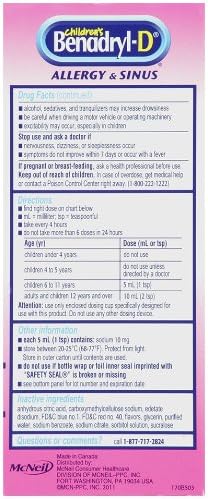 Benadryl Children's Allergy Relief Liquid Medicine