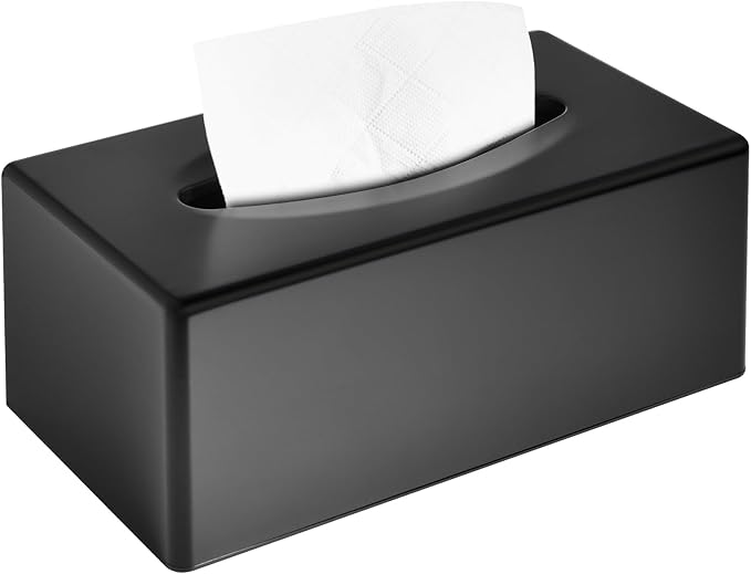 Tissue Box Cover, Rectangular Facial Tissue Holder with Bottom