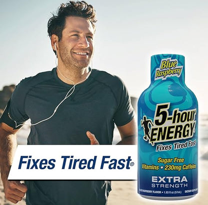 5-hour ENERGY Shots Extra Strength, Blue Raspberry Flavor, 30 Count