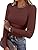 ANRABESS Women Long Sleeve Shirts Rib Knit Slim Fit Tops Basic Tee 2025