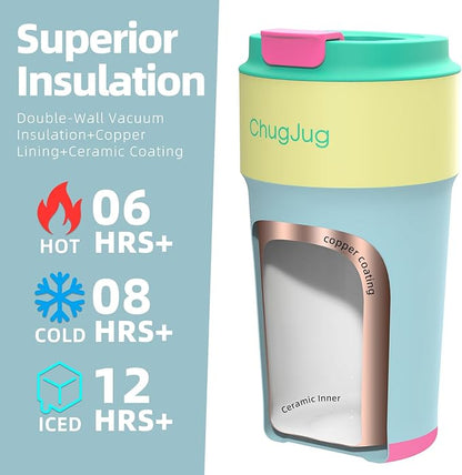 Travel Coffee Mug with Ceramic Coating