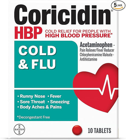 Coricidin HBP Cold & Flu Tablets