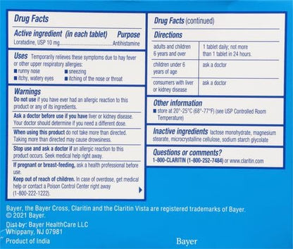 Claritin 24 Hour Non-Drowsy Allergy Tablets