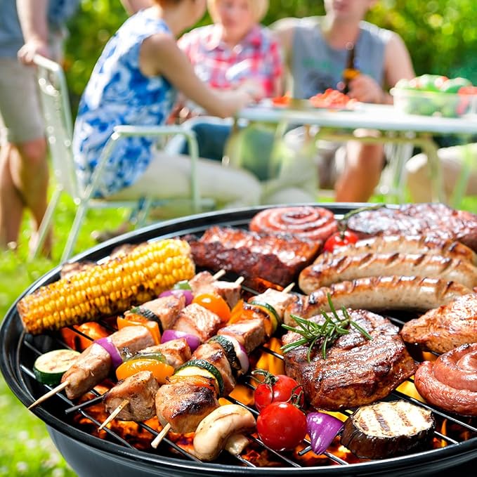 BBQ ROUND KETTLE ON WHEELS