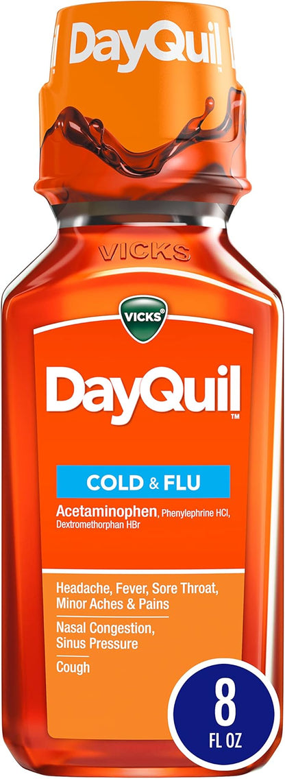 Vicks DayQuil Cold & Flu Relief Liquid 8 fl oz