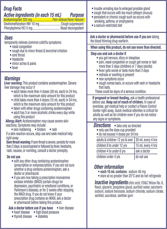 Vicks DayQuil Cold & Flu Relief Liquid 8 fl oz
