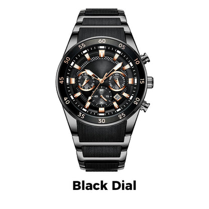 Men's Waterproof Multifunctional Quartz Watch – Stylish & Durable