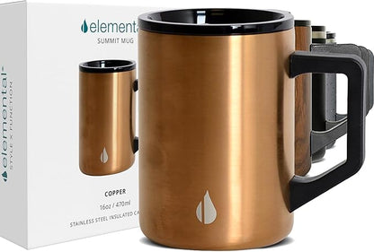 Elemental Insulated Coffee Mug - Triple-Wall Stainless Steel