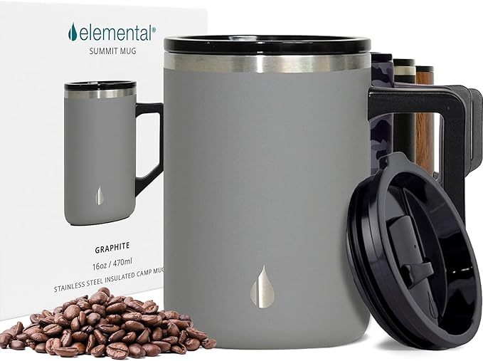 Elemental Insulated Coffee Mug - Triple-Wall Stainless Steel