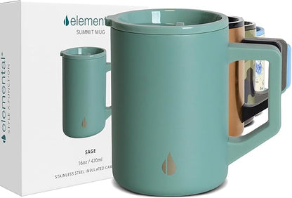 Elemental Insulated Coffee Mug - Triple-Wall Stainless Steel