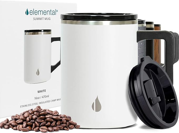 Elemental Insulated Coffee Mug - Triple-Wall Stainless Steel
